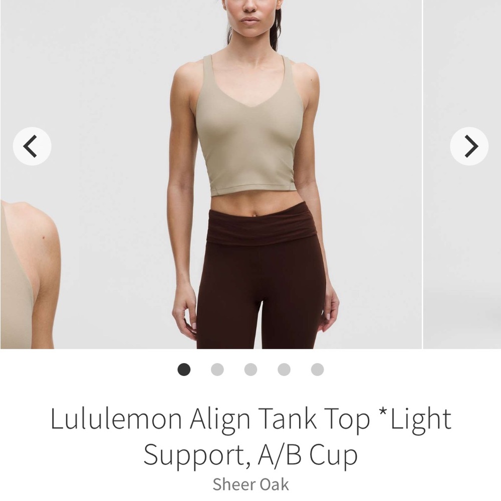 Lululemon Athletica Sheer Oak Align Tank Top NWT